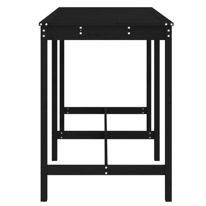 vidaXL Gartentisch Schwarz 159,5x82,5x110 cm Massivholz Kiefer