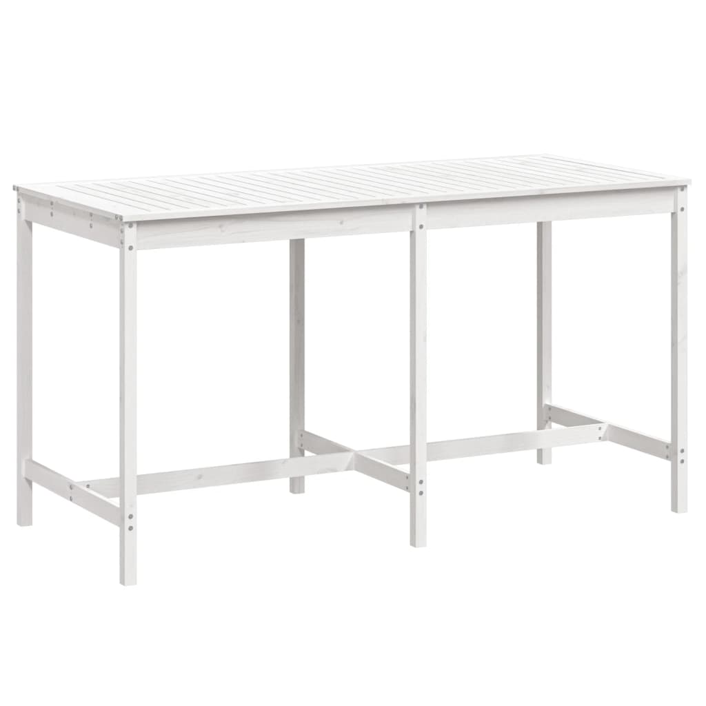 vidaXL Gartentisch Weiß 203,5x90x110 cm Massivholz Kiefer