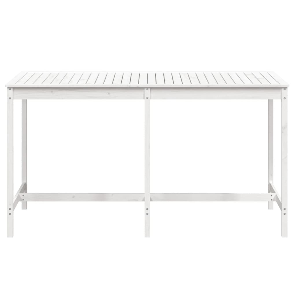 vidaXL Gartentisch Weiß 203,5x90x110 cm Massivholz Kiefer