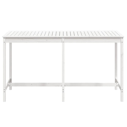 vidaXL Gartentisch Weiß 203,5x90x110 cm Massivholz Kiefer