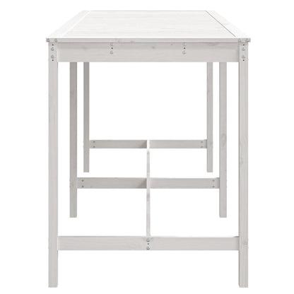 vidaXL Gartentisch Weiß 203,5x90x110 cm Massivholz Kiefer