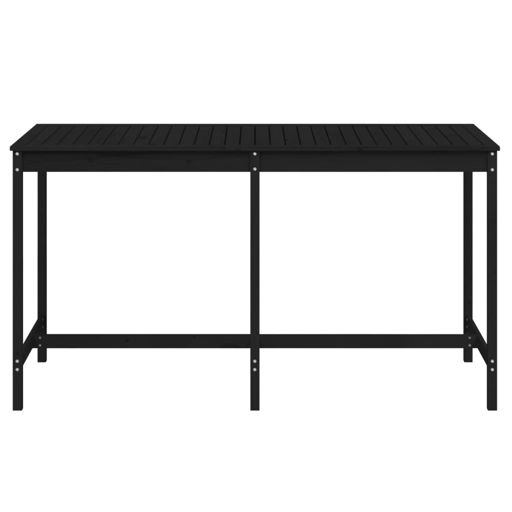 vidaXL Gartentisch Schwarz 203,5x90x110 cm Massivholz Kiefer