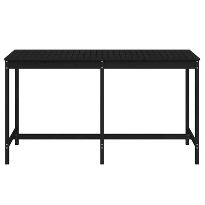 vidaXL Gartentisch Schwarz 203,5x90x110 cm Massivholz Kiefer