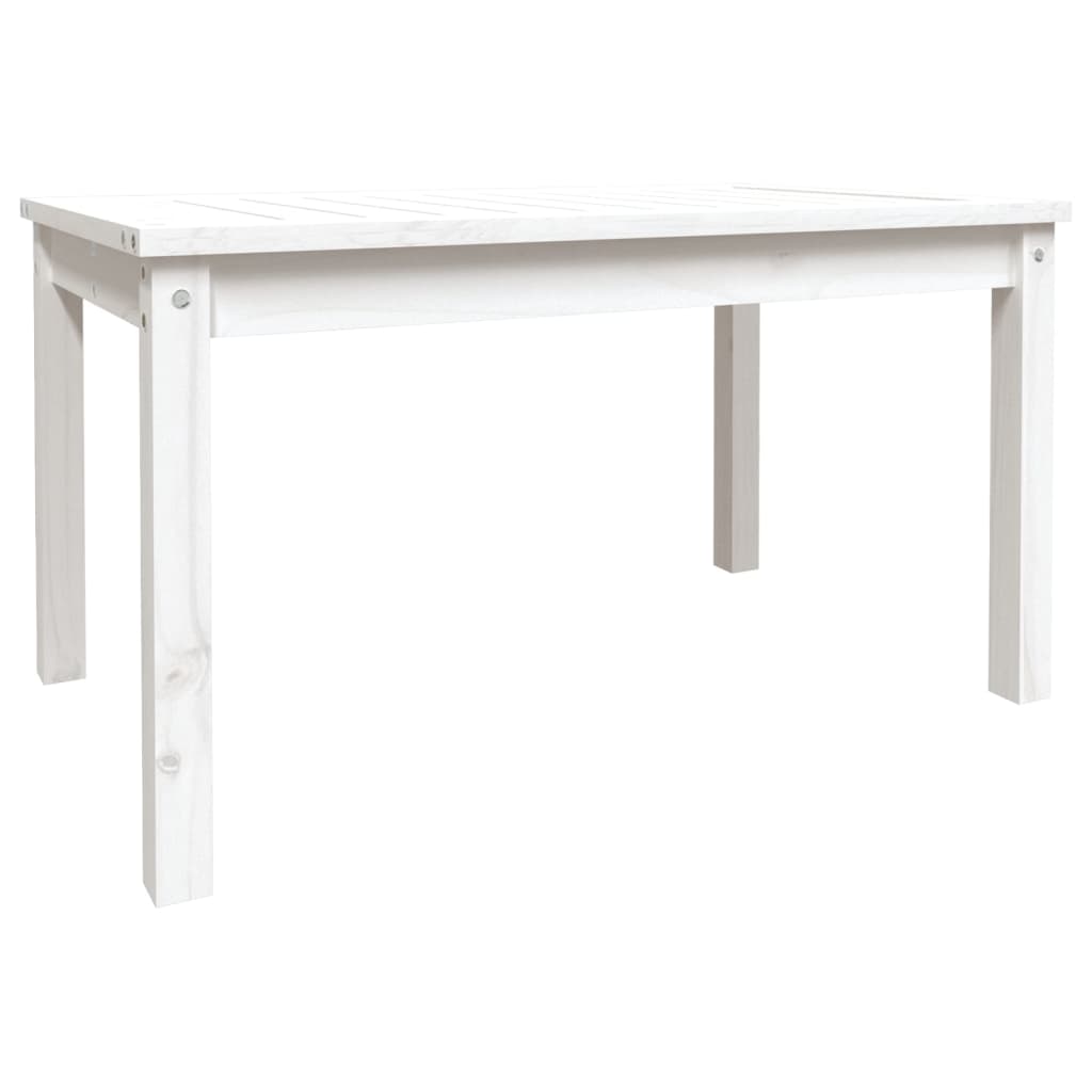 vidaXL Gartentisch Weiß 82,5x50,5x45 cm Massivholz Kiefer