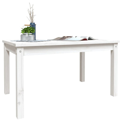 vidaXL Gartentisch Weiß 82,5x50,5x45 cm Massivholz Kiefer