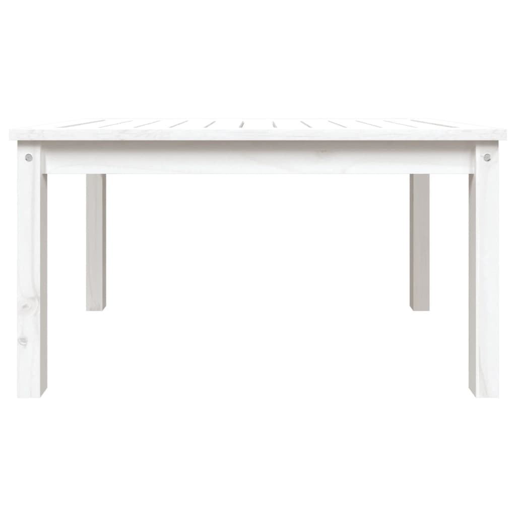 vidaXL Gartentisch Weiß 82,5x50,5x45 cm Massivholz Kiefer