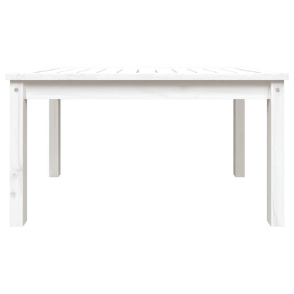 vidaXL Gartentisch Weiß 82,5x50,5x45 cm Massivholz Kiefer