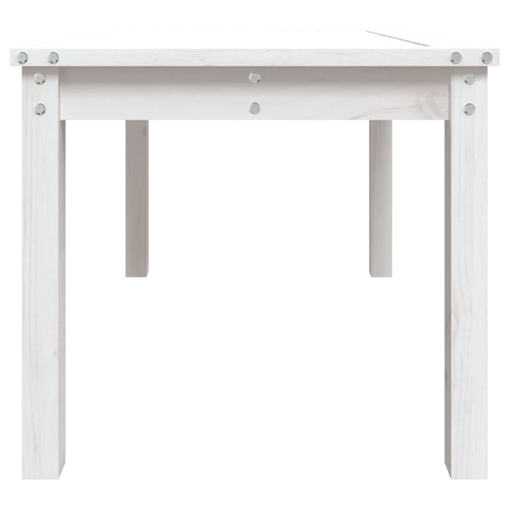 vidaXL Gartentisch Weiß 82,5x50,5x45 cm Massivholz Kiefer