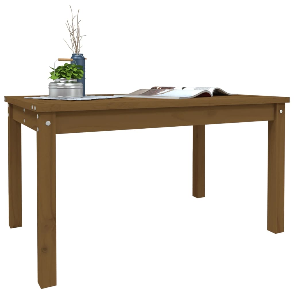 vidaXL Gartentisch Honigbraun 82,5x50,5x45 cm Massivholz Kiefer