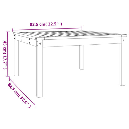 vidaXL Gartentisch Grau 82,5x82,5x45 cm Massivholz Kiefer