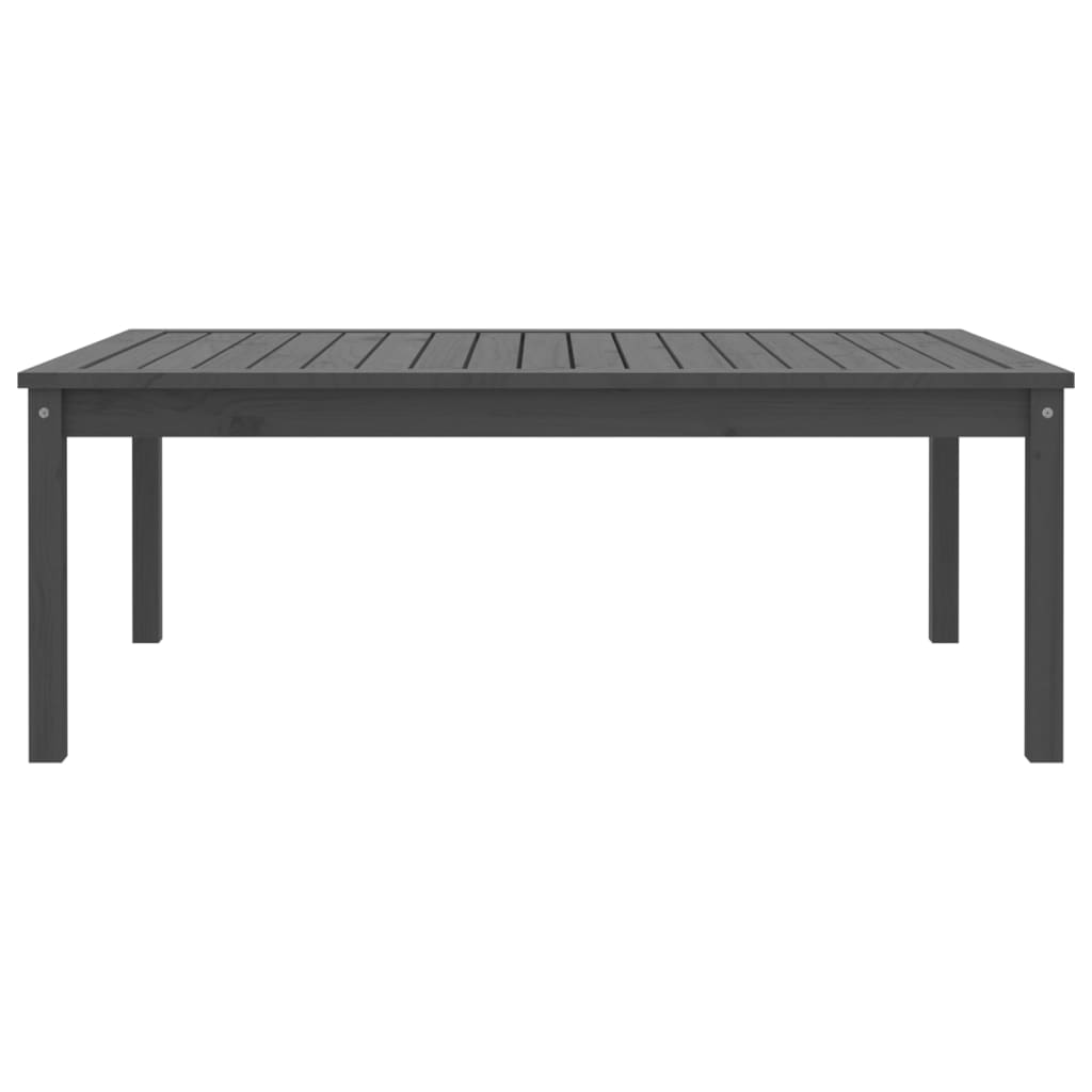 vidaXL Gartentisch Grau 121x82,5x45 cm Massivholz Kiefer