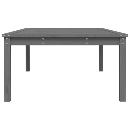 vidaXL Gartentisch Grau 121x82,5x45 cm Massivholz Kiefer