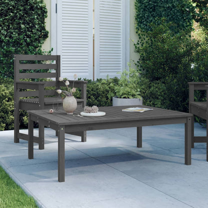 vidaXL Gartentisch Grau 121x82,5x45 cm Massivholz Kiefer