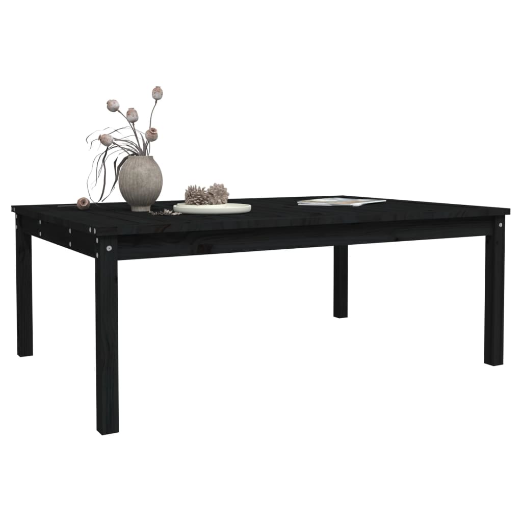 vidaXL Gartentisch Schwarz 121x82,5x45 cm Massivholz Kiefer
