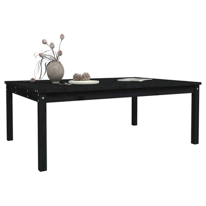 vidaXL Gartentisch Schwarz 121x82,5x45 cm Massivholz Kiefer