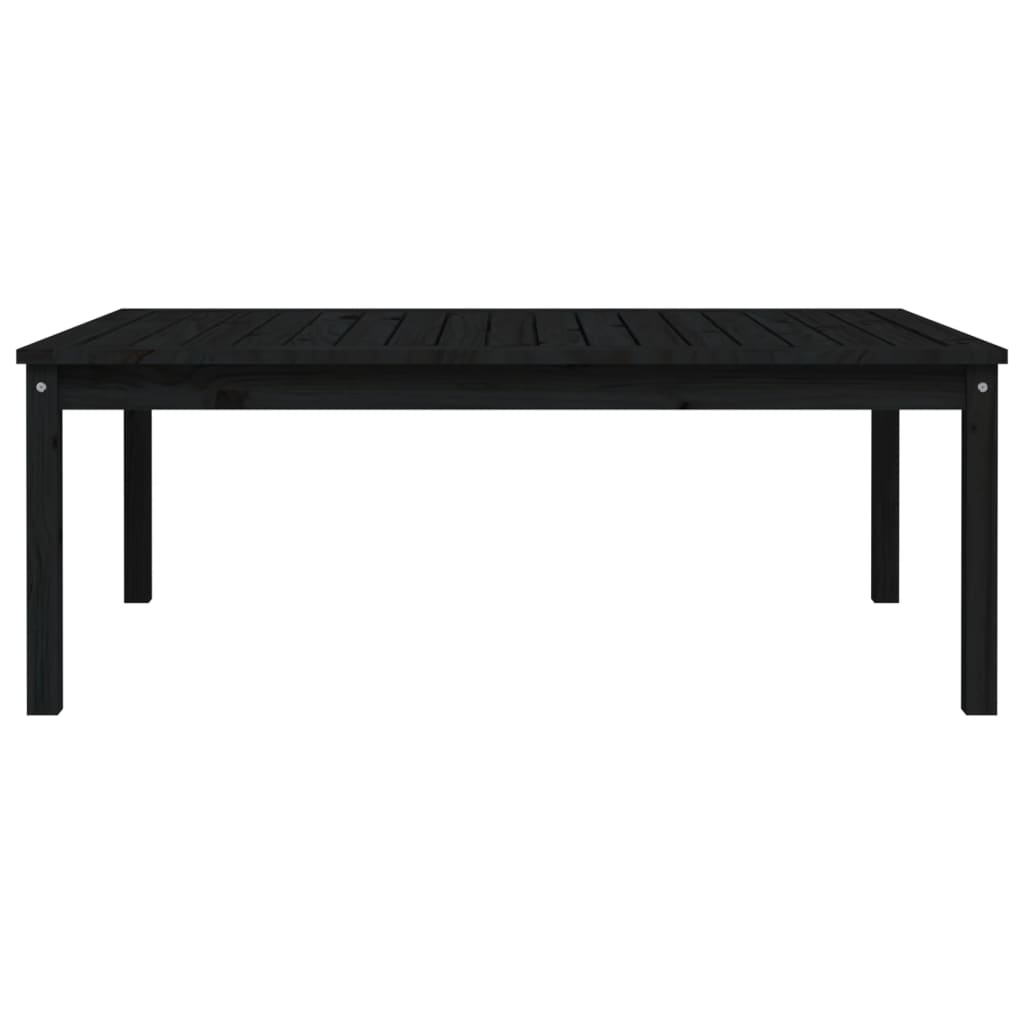 vidaXL Gartentisch Schwarz 121x82,5x45 cm Massivholz Kiefer