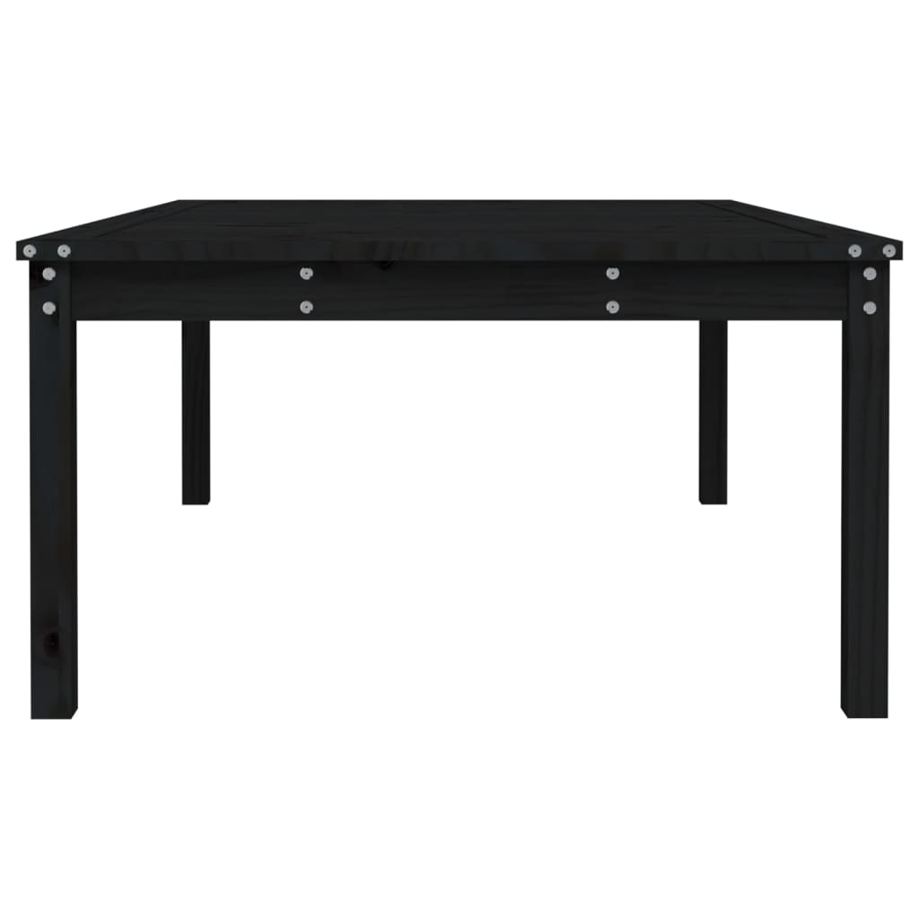 vidaXL Gartentisch Schwarz 121x82,5x45 cm Massivholz Kiefer