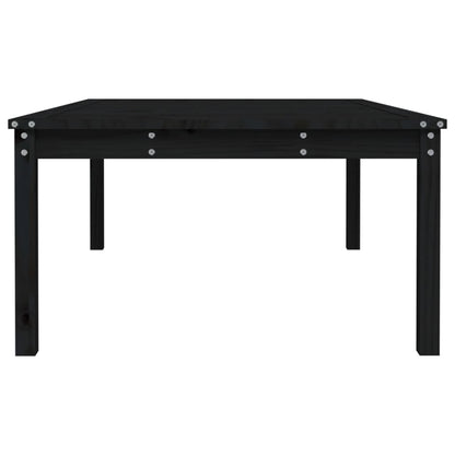 vidaXL Gartentisch Schwarz 121x82,5x45 cm Massivholz Kiefer