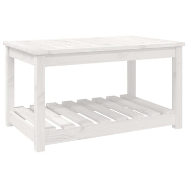 vidaXL Gartentisch Weiß 82,5x50,5x45 cm Massivholz Kiefer