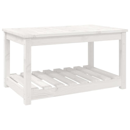 vidaXL Table de jardin Blanc 82,5x50,5x45 cm Bois de pin massif