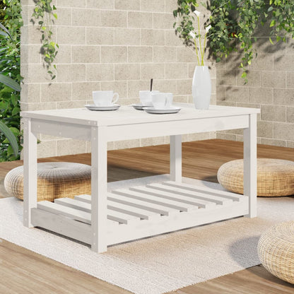 vidaXL Table de jardin Blanc 82,5x50,5x45 cm Bois de pin massif