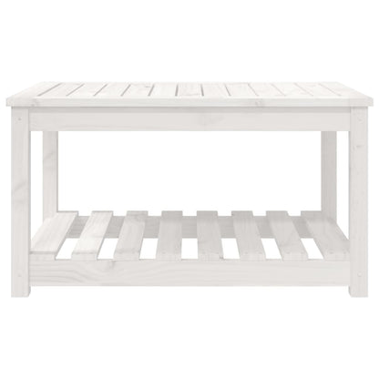 vidaXL Table de jardin Blanc 82,5x50,5x45 cm Bois de pin massif