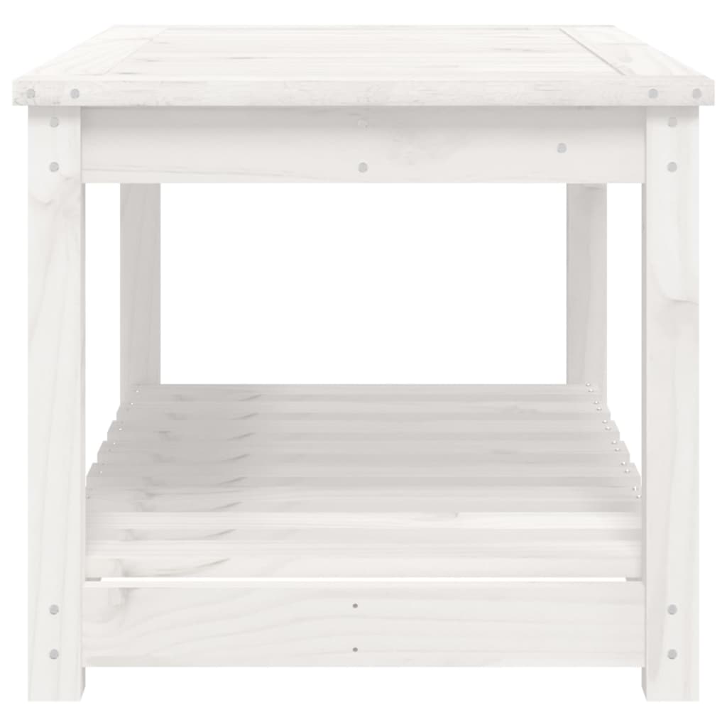 vidaXL Table de jardin Blanc 82,5x50,5x45 cm Bois de pin massif