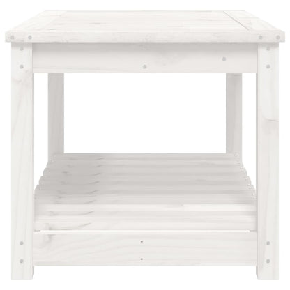 vidaXL Table de jardin Blanc 82,5x50,5x45 cm Bois de pin massif