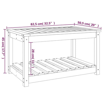 vidaXL Table de jardin Blanc 82,5x50,5x45 cm Bois de pin massif