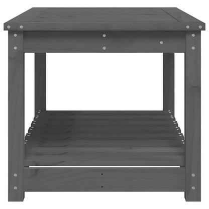 vidaXL Table de jardin gris 82,5x50,5x45 cm en pin massif