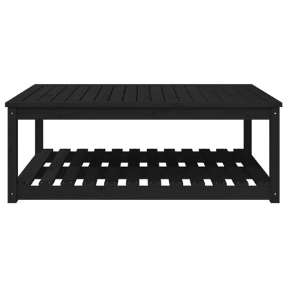 vidaXL Gartentisch Schwarz 121x82,5x45 cm Massivholz Kiefer