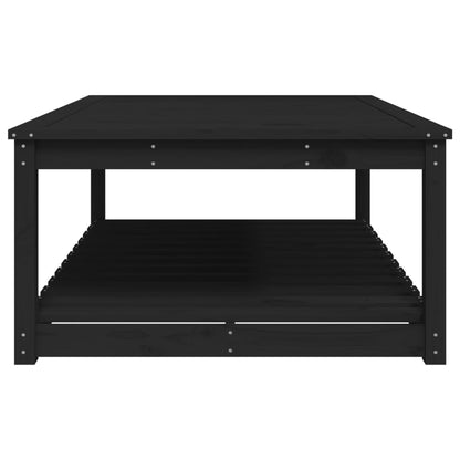vidaXL Gartentisch Schwarz 121x82,5x45 cm Massivholz Kiefer