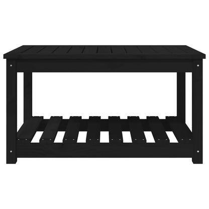 vidaXL Gartentisch Schwarz 82,5x50,5x45 cm Massivholz Kiefer