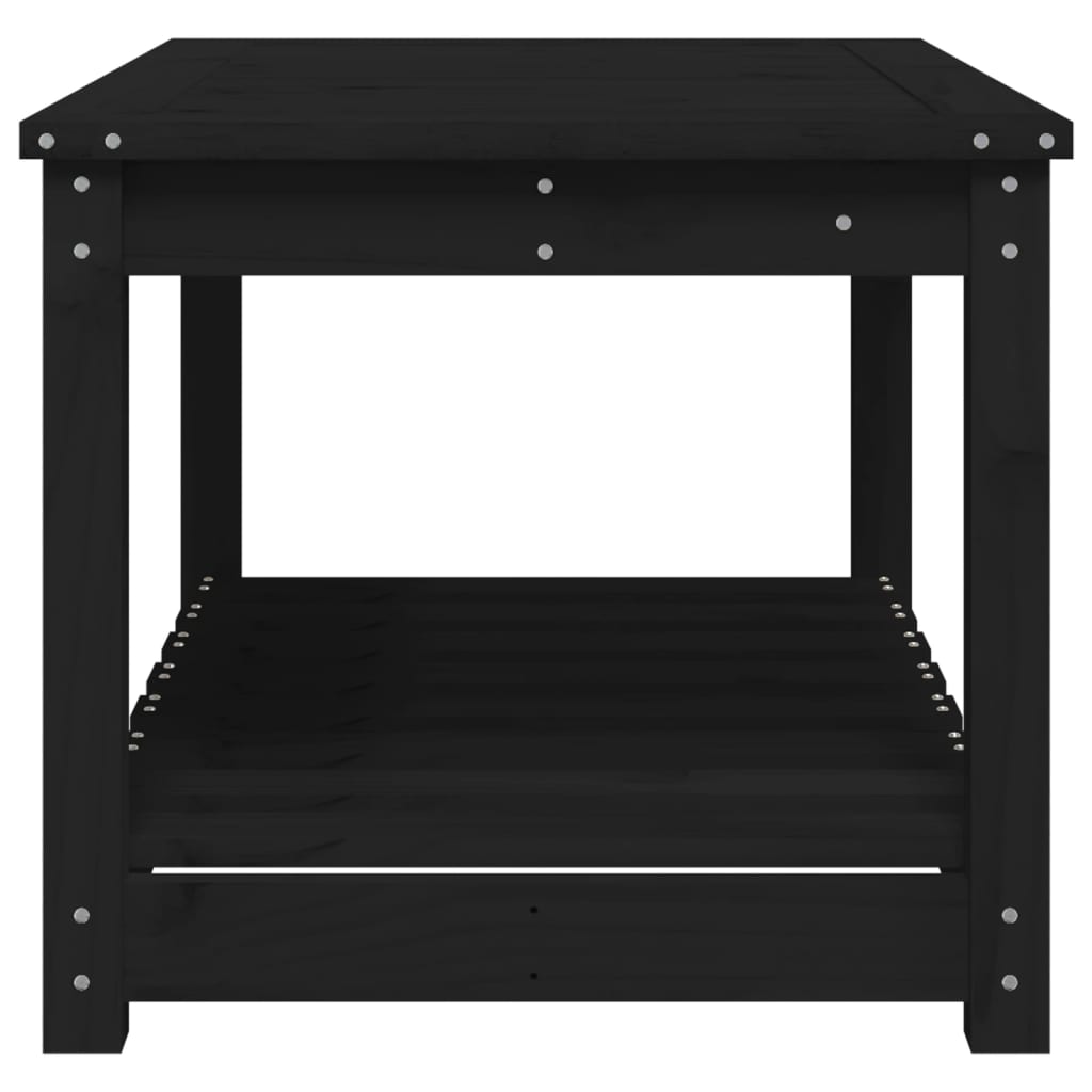 vidaXL Gartentisch Schwarz 82,5x50,5x45 cm Massivholz Kiefer