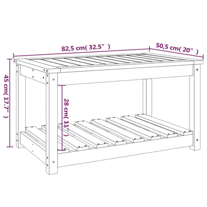 vidaXL Table de jardin 82,5x50,5x45 cm en bois massif de douglas