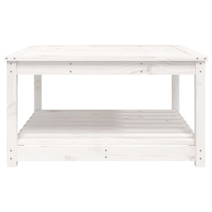vidaXL Gartentisch Weiß 82,5x82,5x45 cm Massivholz Kiefer