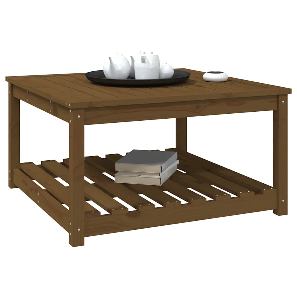 vidaXL Gartentisch Honigbraun 82,5x82,5x45 cm Massivholz Kiefer