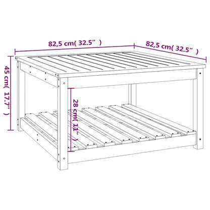 vidaXL Gartentisch Honigbraun 82,5x82,5x45 cm Massivholz Kiefer