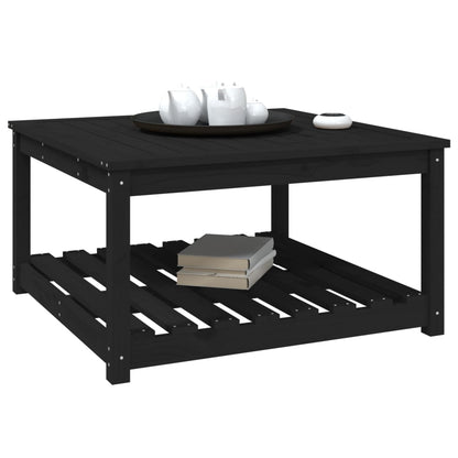 vidaXL Gartentisch Schwarz 82,5x82,5x45 cm Massivholz Kiefer