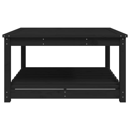 vidaXL Gartentisch Schwarz 82,5x82,5x45 cm Massivholz Kiefer