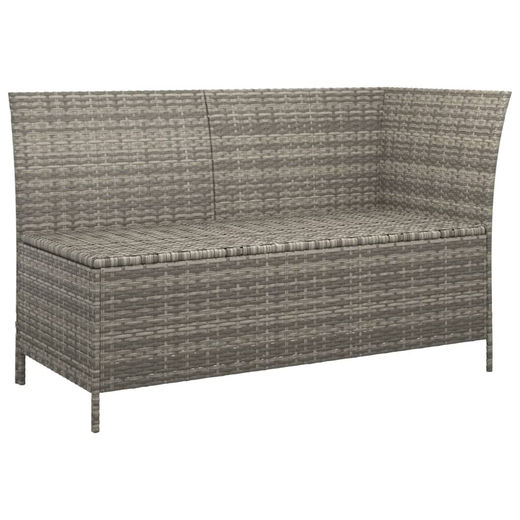 vidaXL Salon de jardin 4 pcs avec coussins Gris Résine tressée