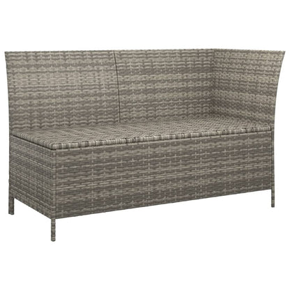 vidaXL Salon de jardin 4 pcs avec coussins Gris Résine tressée