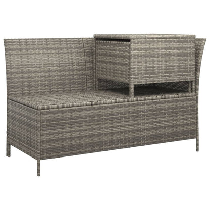 vidaXL Salon de jardin 4 pcs avec coussins Gris Résine tressée