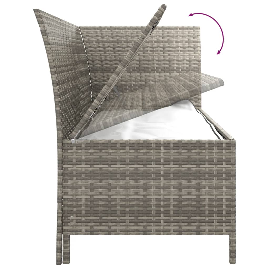 vidaXL Salon de jardin 4 pcs avec coussins Gris Résine tressée