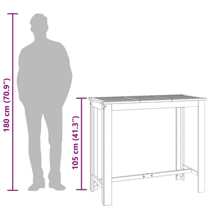 vidaXL Garten-Bartisch 120x60x105 cm Massivholz Akazie