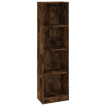 vidaXL Bücherregal 4 Fächer Räuchereiche 40x24x143 cm Holzwerkstoff