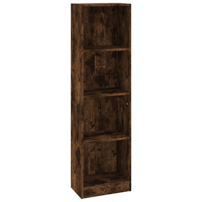 vidaXL Bücherregal 4 Fächer Räuchereiche 40x24x143 cm Holzwerkstoff