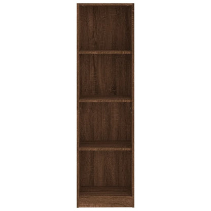 vidaXL Bücherregal 4 Fächer Braun Eichen-Optik 40x24x143 cm