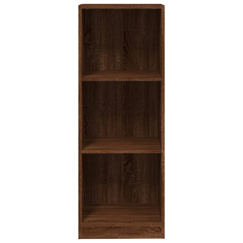 vidaXL Bücherregal 3 Fächer Braun Eichen-Optik 40x24x109 cm