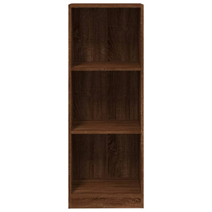 vidaXL Bücherregal 3 Fächer Braun Eichen-Optik 40x24x109 cm